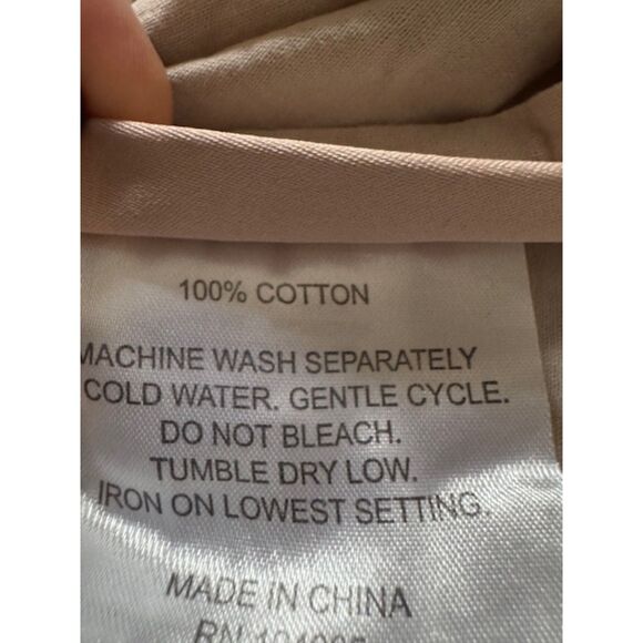 Rachel Zoe Los Angeles Cotton Embroidered Duvet Cover and 2 shams, King, Beige - Picture 7 of 11